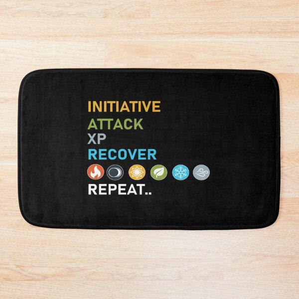 Item preview, Gloomhaven Initiative, Attack, XP, Recover, Repeat Board Game Graphic - Tabletop Gaming designed and sold by DerekMcCronex.