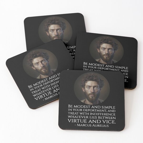 Item preview, Be modest and simple in your deportment, and treat with indifference whatever lies between virtue and vice. - Marcus Aurelius designed and sold by Styrman.