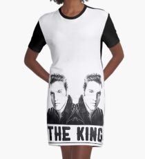 The King Elvis b&w T-shirt Graphic T-Shirt Dress