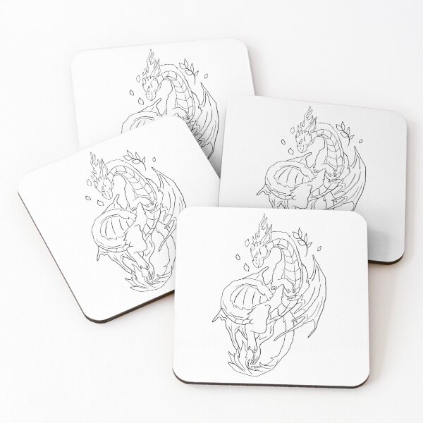 Item preview, artistic black and white ancient dragon outline illustration. artistic dragon silhouette. monster mythology flat illustration. designed and sold by Graciaisgrace.