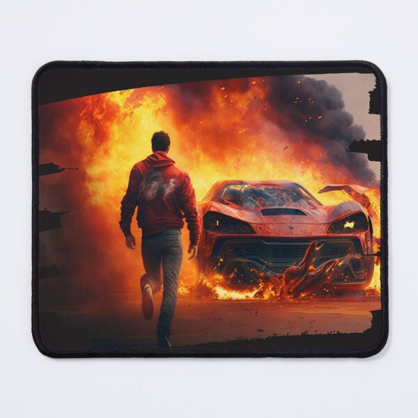 Item preview, Car on fire designed and sold by thenewking.