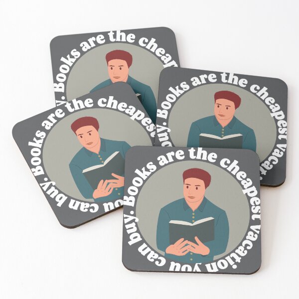 Item preview, books are the cheapest vacation - reading quotes designed and sold by Kast25.