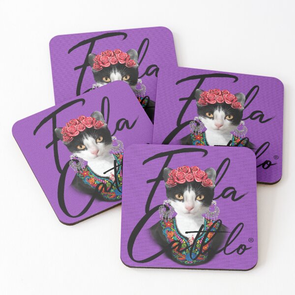 Item preview, Grape TXB back Cat Frida Cathlo version of - Frida Kahlo designed and sold by Jaime Ortiz.