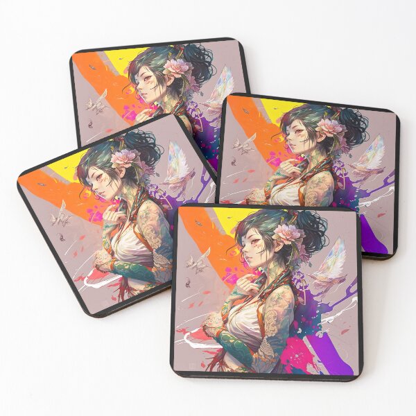 Item preview, Japanese woman with colorful tattoos designed and sold by MMA--Designer.