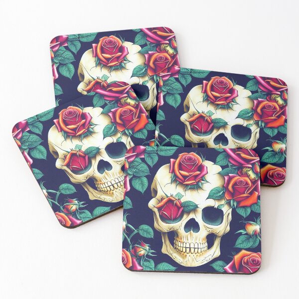 Item preview, Skull and roses pattern designed and sold by Dannypryce.