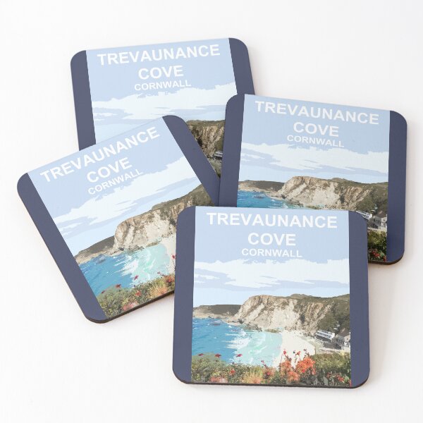 Item preview, Trevaunance Cove, St Agnes Cornwall. Cornish gift. Kernow fishing harbour designed and sold by BarbaraGlebska.