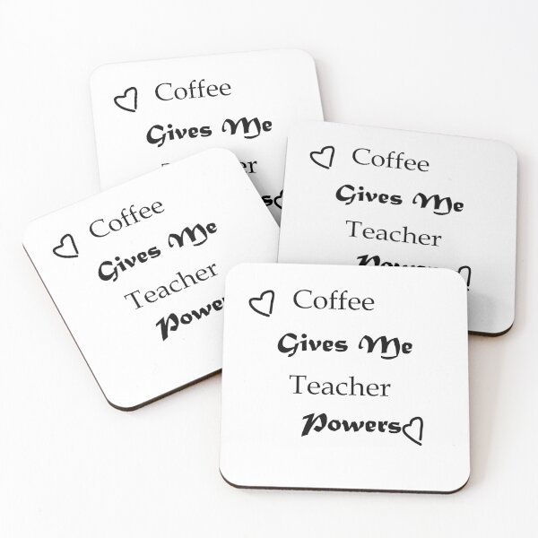 Item preview, coffee gives me teacher powers designed and sold by ButterflyOFHope.