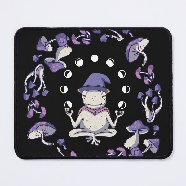 Item preview, Meditation Frog with Mushrooms & Moon Phase designed and sold by ChrisFeil.