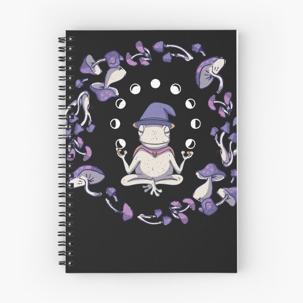 Item preview, Meditation Frog with Mushrooms & Moon Phase designed and sold by ChrisFeil.