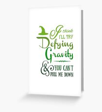 Tarjeta de felicitación Defying Gravity - Wicked Musical Quote letra en español