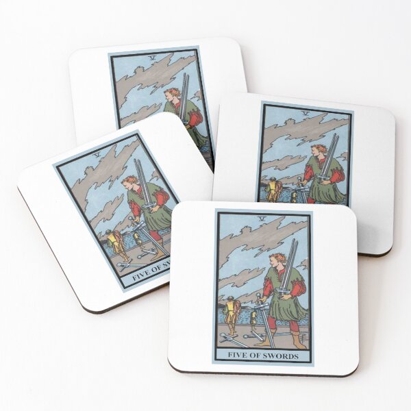Item preview, FIVE OF SWORDS Tarot  designed and sold by modymada.