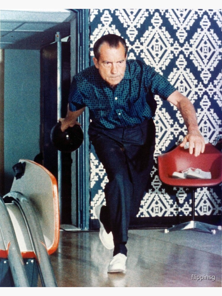 Richard Nixon Bowling by flippinsg