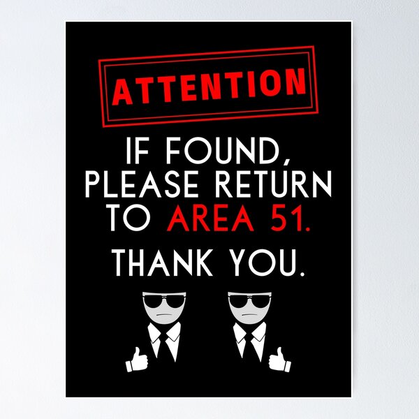 Area 51 Security costume Poster