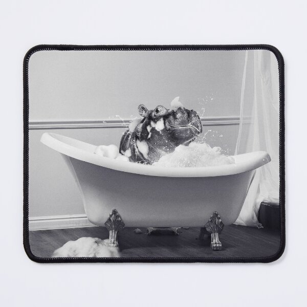 Item preview, Hippo Taking a Bath designed and sold by SurfolioPrints.