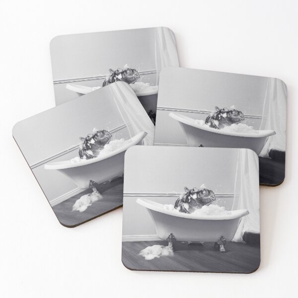 Item preview, Hippo Taking a Bath designed and sold by SurfolioPrints.