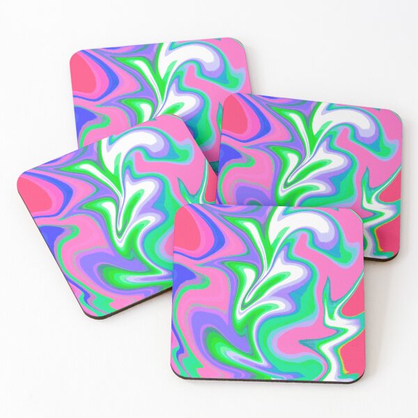 Item preview, Modern Swirl Abstract Pattern Neon Tones, Neon Green, Neon Blue, White, Pink, Red, Purple, Multicolor Design designed and sold by theprintedclub.