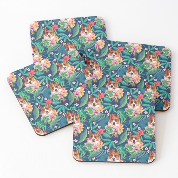 Item preview, Tropical Red White Corgi 3 designed and sold by lulupetart.