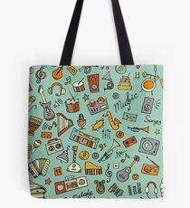 Music pattern Tote Bag