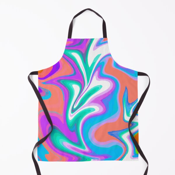 Item preview, Modern Swirl Abstract Pattern Neon Tones, Orange, Neon Blue, White, Pink, Green, Purple, Multicolor Design designed and sold by theprintedclub.