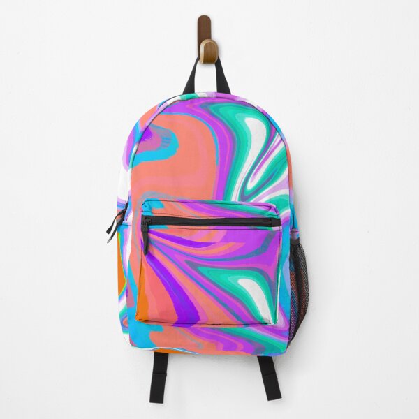 Item preview, Modern Swirl Abstract Pattern Neon Tones, Orange, Neon Blue, White, Pink, Green, Purple, Multicolor Design designed and sold by theprintedclub.