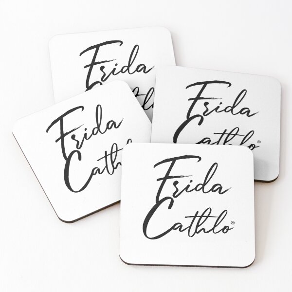 Item preview, Black And White Text Cat Frida Cathlo version of - Frida Kahlo designed and sold by Jaime Ortiz.