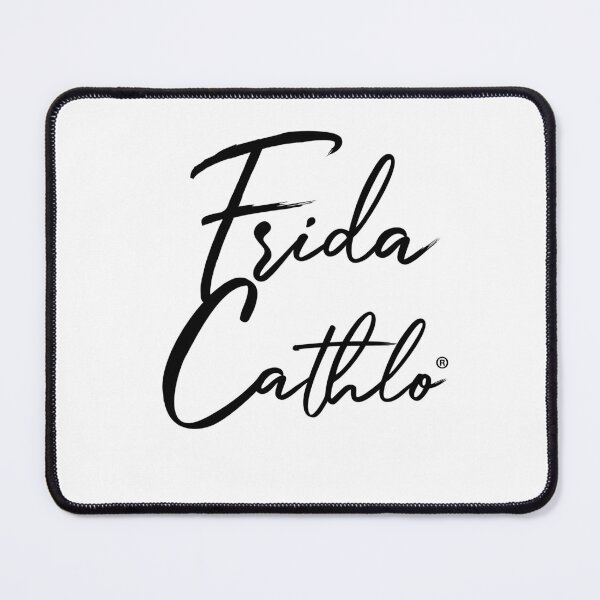 Item preview, Black And White Text Cat Frida Cathlo version of - Frida Kahlo designed and sold by Jaime Ortiz.