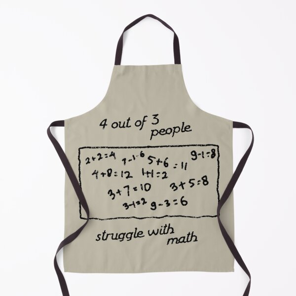 Item preview, 4 out of 3 people struggle with math (black) designed and sold by SolidEarthArt.
