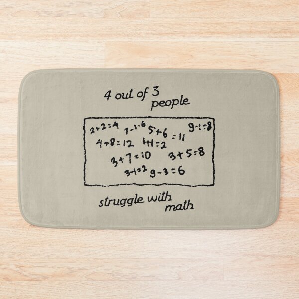 Item preview, 4 out of 3 people struggle with math (black) designed and sold by SolidEarthArt.
