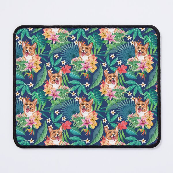 Item preview, Tropical Red White Corgi 4 designed and sold by lulupetart.