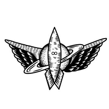 Artwork thumbnail, SPACE ROCKET BLACK by Ren Andrews