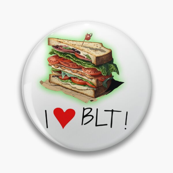 Item preview, BLT Sandwich LOVE cool illustration WHITE | I love BLT|  I <3 BLT designed and sold by MeditationMind.