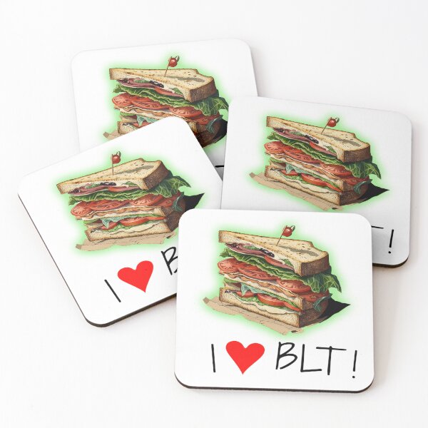 Item preview, BLT Sandwich LOVE cool illustration WHITE | I love BLT|  I <3 BLT designed and sold by MeditationMind.