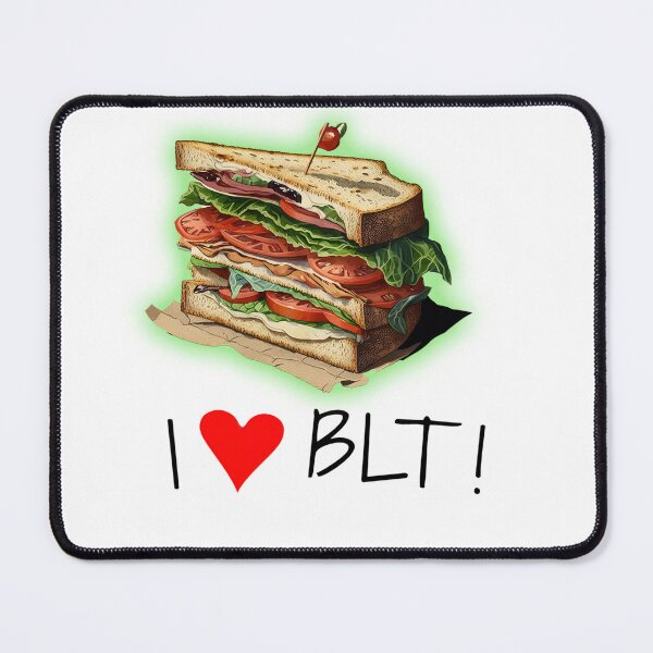 Item preview, BLT Sandwich LOVE cool illustration WHITE | I love BLT|  I <3 BLT designed and sold by MeditationMind.