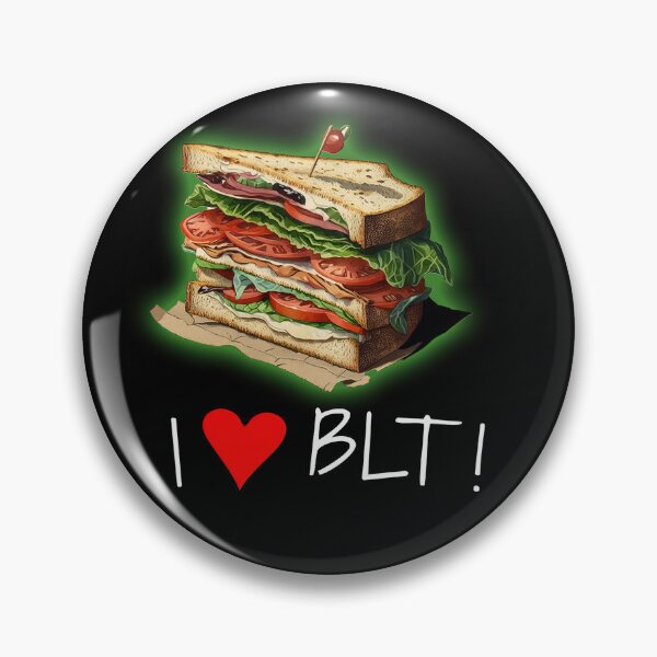 Item preview, BLT Sandwich LOVE Cool illustration WHITE | I love BLT|  I <3 BLT BLACK designed and sold by MeditationMind.