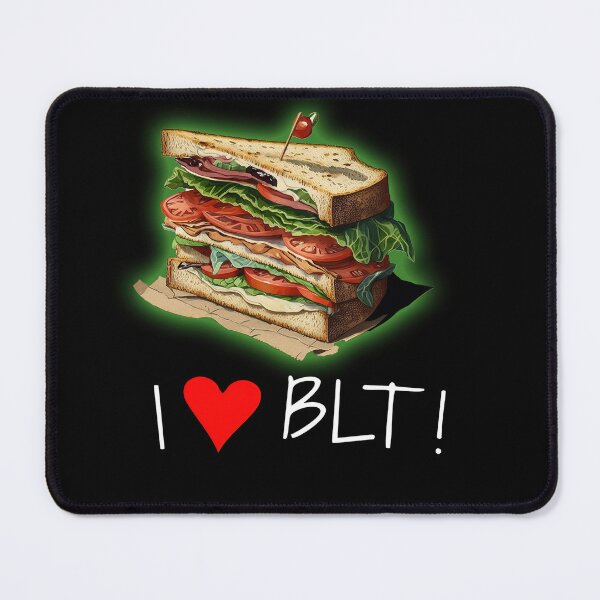 Item preview, BLT Sandwich LOVE Cool illustration WHITE | I love BLT|  I <3 BLT BLACK designed and sold by MeditationMind.