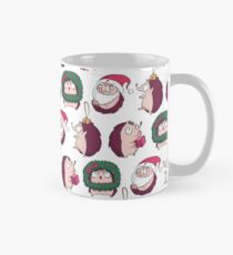 Christmas Holiday Hedgehog Pattern Classic Mug