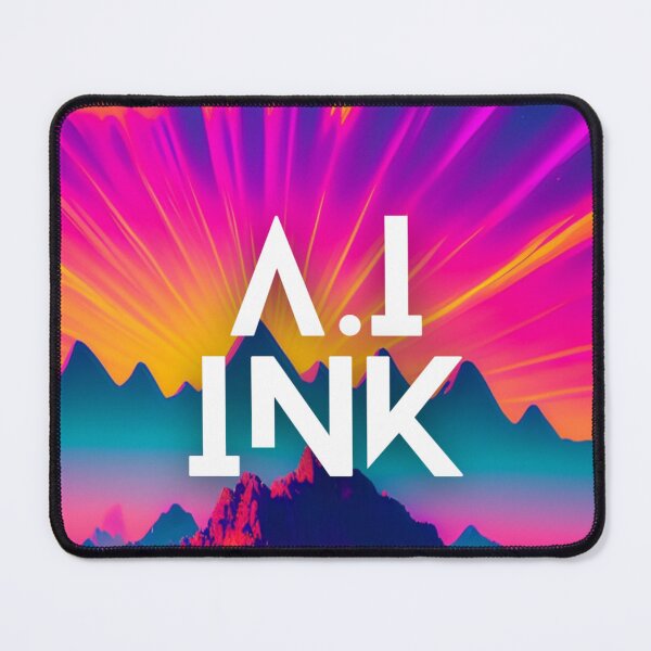 Item preview, A.I INK | Vibrant Synthwave Mountain Sunset designed and sold by AI-INK.