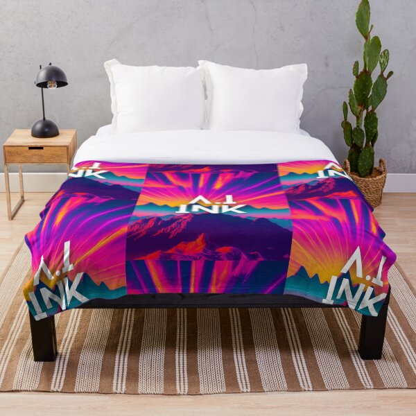 Item preview, A.I INK | Vibrant Synthwave Mountain Sunset designed and sold by AI-INK.