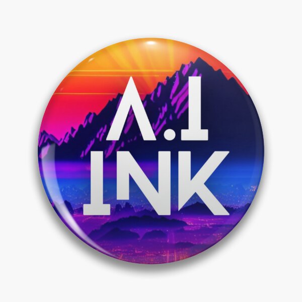 Item preview, A.I INK | Vibrant Synthwave Mountain Sunset designed and sold by AI-INK.