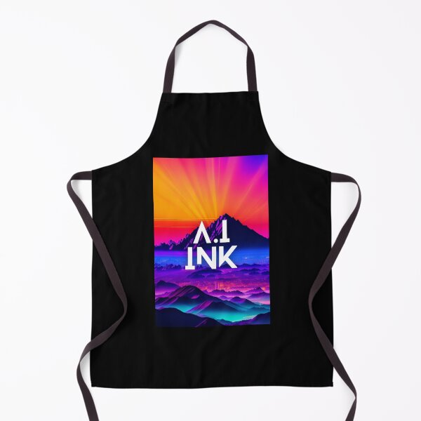 Item preview, A.I INK | Vibrant Synthwave Mountain Sunset designed and sold by AI-INK.