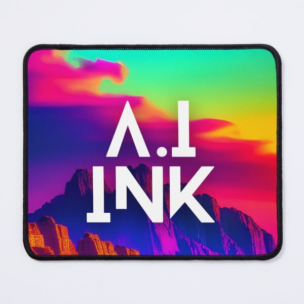 Item preview, A.I INK | Vibrant Synthwave Mountain Sunset designed and sold by AI-INK.