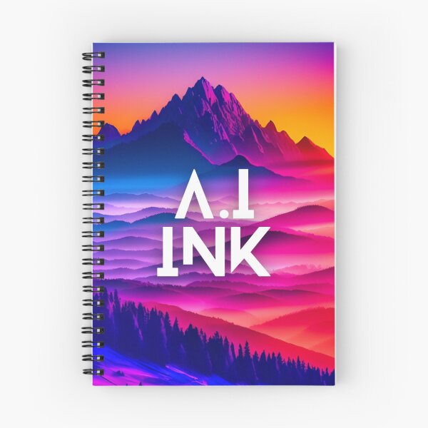 Item preview, A.I INK | Vibrant Synthwave Mountain Sunset designed and sold by AI-INK.