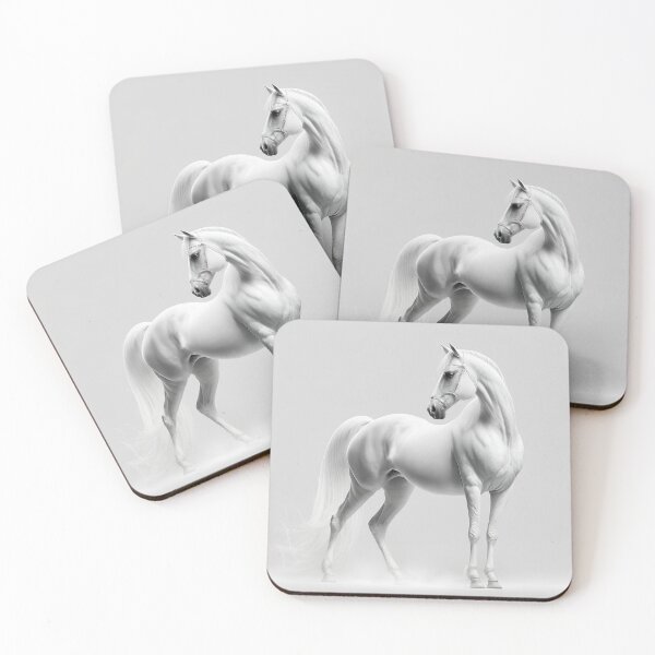 Item preview, Arabian Horse Wall Art, Equine Canvas, Elegant Horse Painting, White Animal Decor designed and sold by Animal  Masterpieces.