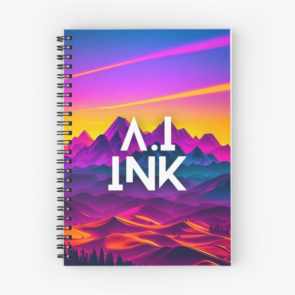 Item preview, A.I INK | Vibrant Synthwave Mountain Sunset designed and sold by AI-INK.