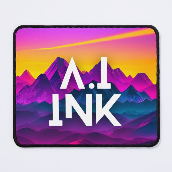 Item preview, A.I INK | Vibrant Synthwave Mountain Sunset designed and sold by AI-INK.
