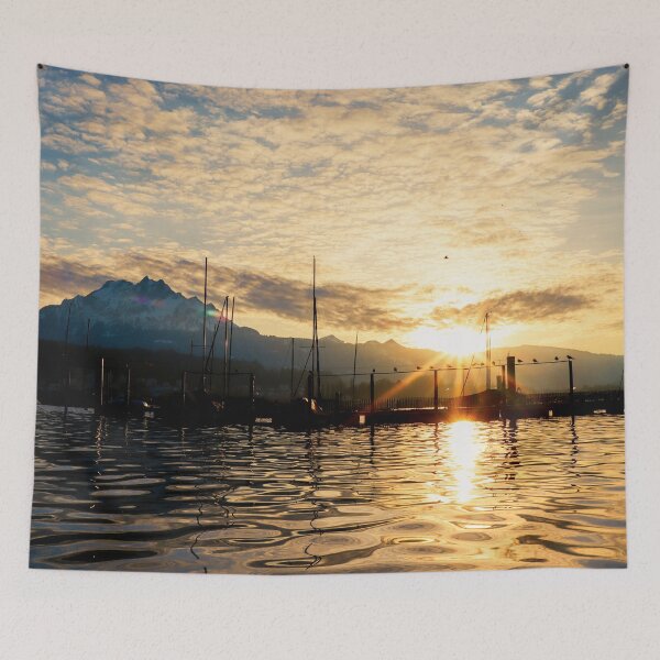 Item preview, Sunset at Lake Lucerne designed and sold by rogerhphoto.