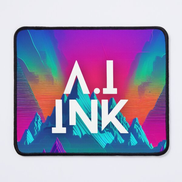 Item preview, A.I INK | Vibrant Synthwave Mountain Sunset designed and sold by AI-INK.