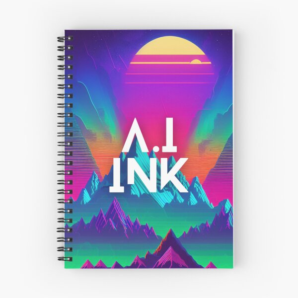 Item preview, A.I INK | Vibrant Synthwave Mountain Sunset designed and sold by AI-INK.