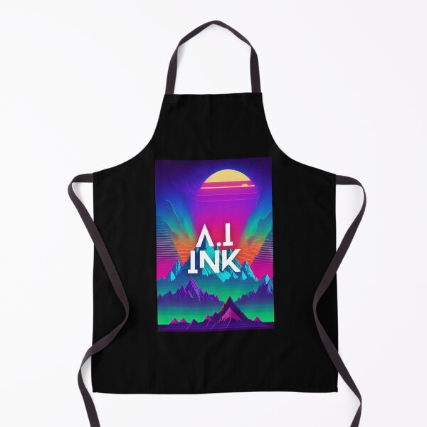 Item preview, A.I INK | Vibrant Synthwave Mountain Sunset designed and sold by AI-INK.