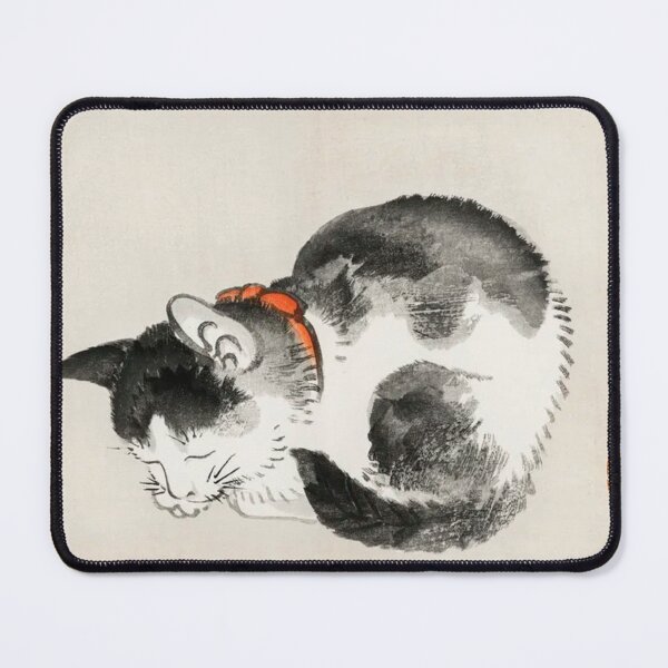 Item preview, Sleeping cat by Kōno Bairei (1844-1895). Digitally enhanced by WatermarkNZ Press designed and sold by CristalleLisa.